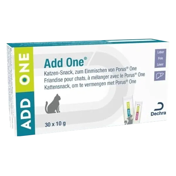 Add One Foie - Friandises pour chat à mélanger avec le Porus One - 30 sachets - DECHRA