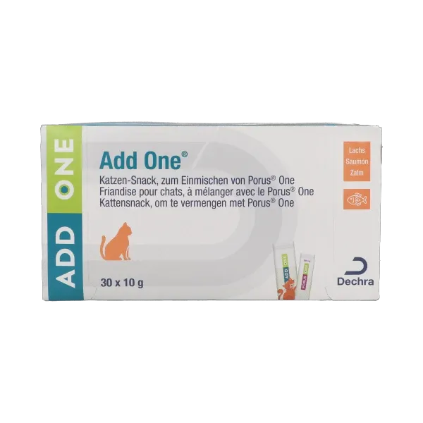 Add One Saumon - Friandises pour chat à mélanger avec le Porus One - 30 sachets - DECHRA