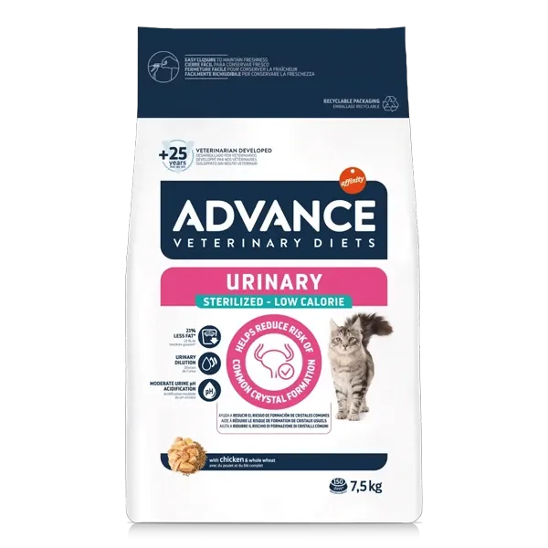 Advance Veterinary Diets Urinary Low Calorie - Sterilized chat - 7,5 kg - ADVANCE