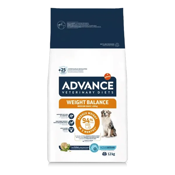 Advance Veterinary Diets Weight Balance Medium Maxi - Chien - 12 kg - ADVANCE