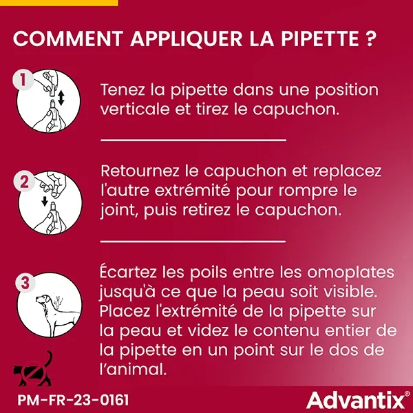 ADVANTIX Grand chien - Anti puce - 25 à 40 kg - 4,0 ml - 6 pipettes - ELANCO 5