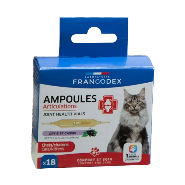 Ampoules pour les articulations du chat - 18 ampoules - FRANCODEX