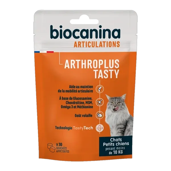 Arthroplus Tasty - Articulations - Chat et petit chien - 30 bouchées - BIOCANINA