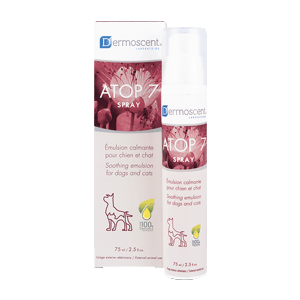 Atop 7 Spray - Emulsion calmante - Peau allergique - Chien et chat - 75 ml - DERMOSCENT