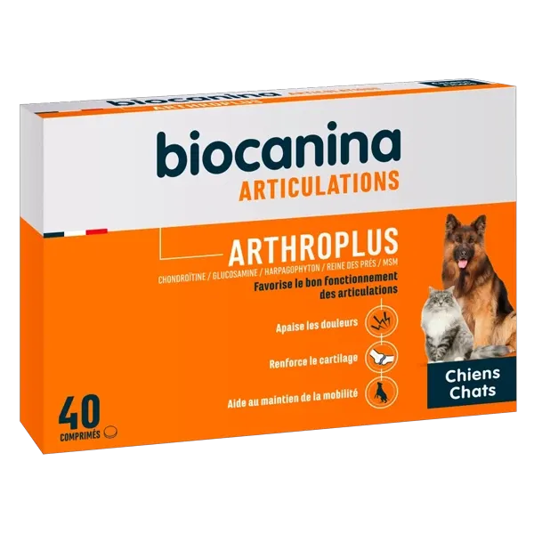 Arthroplus - Articulations et mobilité - Chien et chat - 40 comprimés - BIOCANINA