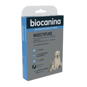Insect Repellent - Spot-On - Puppy and Kitten - 2 Pipettes 1 ml - BIOCANINA