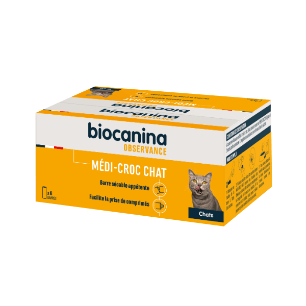 Médi-croc chat - Friandise pour comprimé - Boîte de 6 barres - BIOCANINA