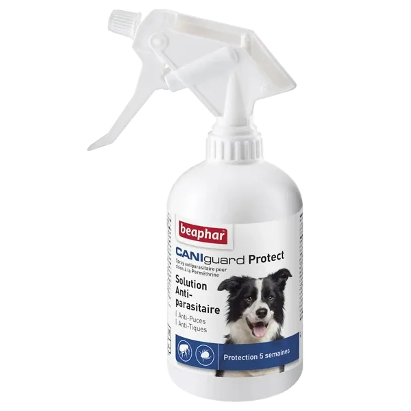 Caniguard Protect - Spray anti-puces anti-tiques pour chien - Perméthrine - 250 ml - BEAPHAR
