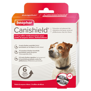 Canishield - Collier antiparasitaire - Petit et Moyen chien - Lot de 2 - BEAPHAR