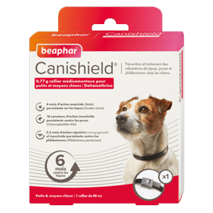 Canishield - Collier antiparasitaire - Petit et Moyen chien - BEAPHAR