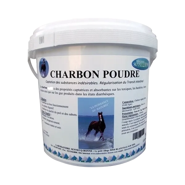 Charbon végétal pour le système digestif du cheval - 1 kg - SENNECQ BONNE