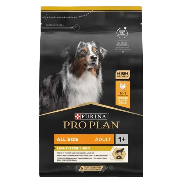Pro Plan - All size - Adult - Light/Sterilised - Chien - 3 kg - PURINA