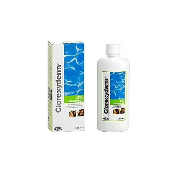 Clorexyderm 4% Shampooing - Chien et chat - 250 ml - ICF