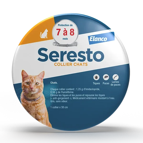 Collier Seresto chat anti-puces - ELANCO