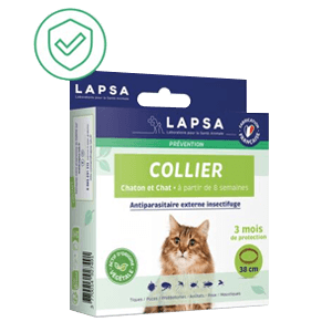 Antiparasitaire halsband - Insectenwerend - Kat en kitten - 38 cm - LAPSA