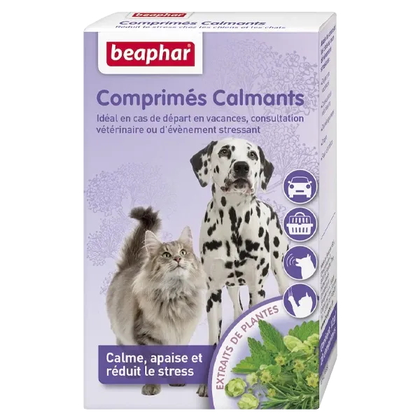 Comprimés calmants - Calme, apaise et réduit le stress - Chien et chat - 12 comprimés - BEAPHAR