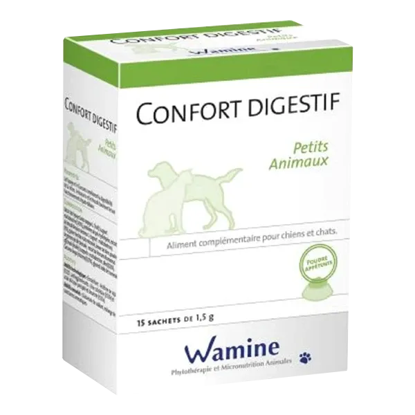 Confort digestif - Digestibilité de la ration du chien et du chat - 15 sachets de 1,5 g  - WAMINE