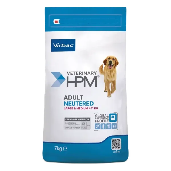 Croquettes chien stérilisé - Veterinary HPM Adult Neutered Large & Medium - 7 kg - VIRBAC