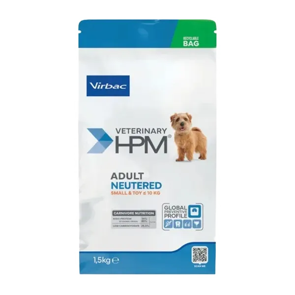 Croquettes chien - Veterinary HPM Adulte Neutered Small & Toy - 1,5 kg - VIRBAC