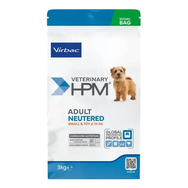 Croquettes chien - Veterinary HPM Adulte Neutered Small & Toy - 3 kg - VIRBAC