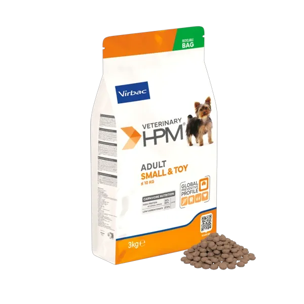 Croquettes chien - Contrôle de poids - Veterinary HPM Adult Small & Toy - 3 kg - VIRBAC
