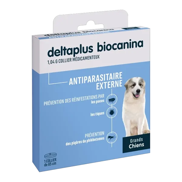 Deltaplus - Αντιπαρασιτικό περιλαίμιο εξωτερικής χρήσης για μεγαλόσωμους σκύλους - 65 cm - BIOCANINA