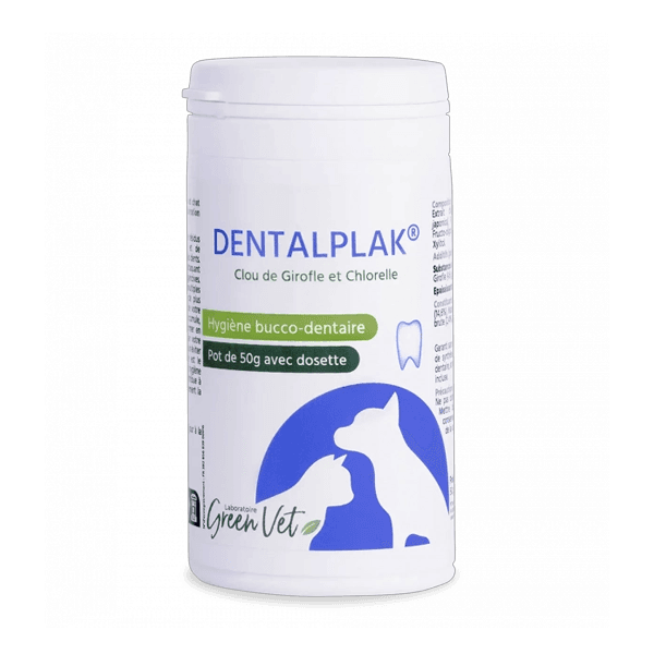 Dentalplak - Hygiène dentaire - 50 g - Chien et chat - GREENVET