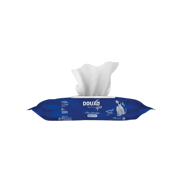 Douxo Spa Lingettes pour chien et chat - 100 lingettes - CEVA