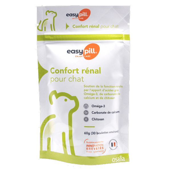 Easypill Confort Renal - Soutien fonction rénale - 60 g - Chat - OSALIA