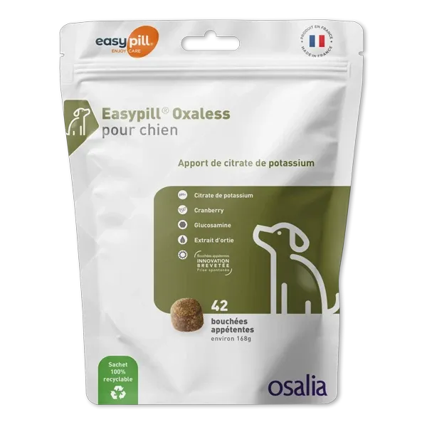 Easypill Oxaless - Calculs d'oxalate - 42 bouchées appétentes - Chien - OSALIA