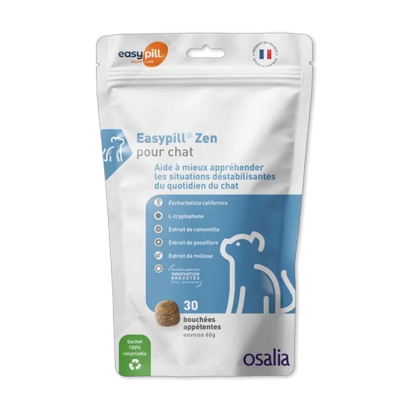 EasyPill Zen dla kota - Stres u kota - 30 przysmaków - OSALIA