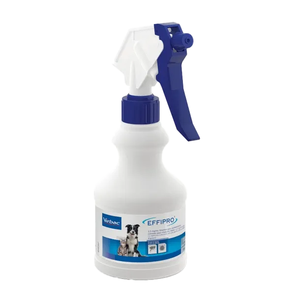 Effipro spray 2,5 mg/ml - Antipuces et tiques pour chien et chat - 250 ml - VIRBAC