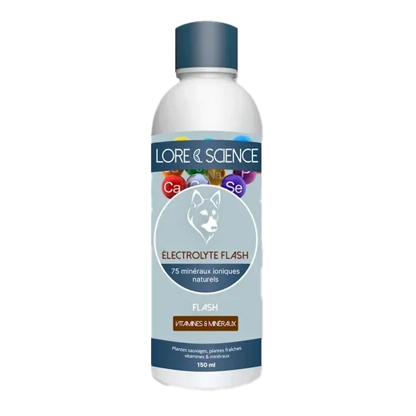 Electrolyte Flash Dog - 75 minéraux assimilables - Chien de sport - 150 ml - LORE & SCIENCE