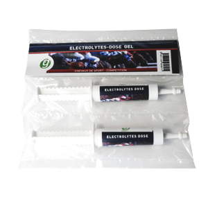 Electrolytes Dose Chevaux - Perte d'électrolytes du cheval - Gel - 2 seringues - GREENPEX
