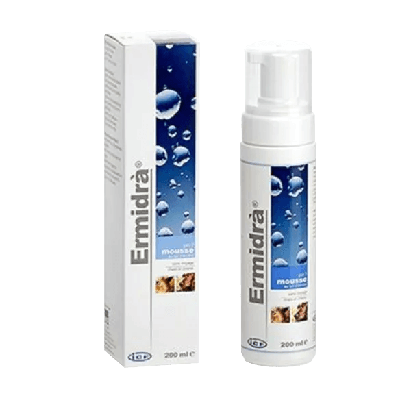 Ermidrà Mousse - Hydratant cutané - Chien et chat – 200 ml – ICF