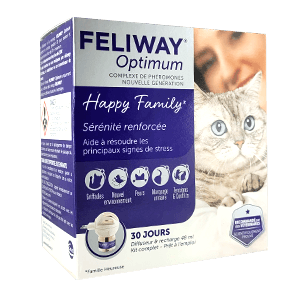 Feliway Optimum - Diffuseur et Recharge 48 ml - 30 Jours - Stress et Conflit - CEVA