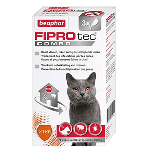 Fiprotec Combo - 50 mg - Katze und Frettchen - 3 Pipetten - BEAPHAR