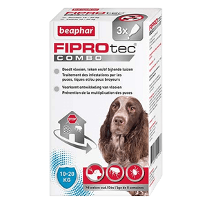 Fiprotec Combo – Pies średni – od 10 do 20 kg – BEAPHAR
