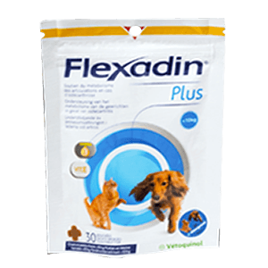 Flexadin Plus - Soutien articulaire - Arthrose - Chien moins de 10kg - 30 bouchées - VETOQUINOL