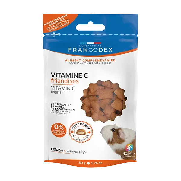 Friandises Vitamine C pour cochon d'inde - 50 g - FRANCODEX