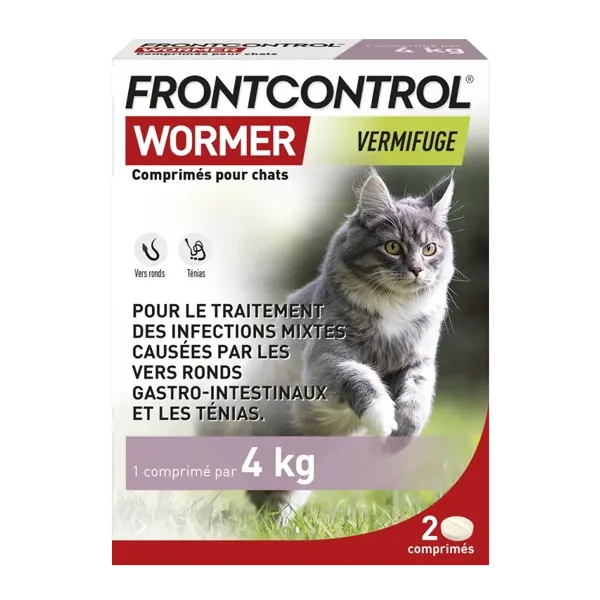 Frontcontrol Wormer Chat - Vermifuge - 2 comprimés - BOEHRINGER INGELHEIM