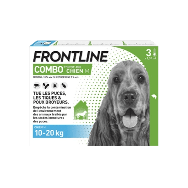Frontline Combo M - Antipulgas perro - de 10 a 20 kg - 3 pipetas - BOEHRINGER INGELHEIM