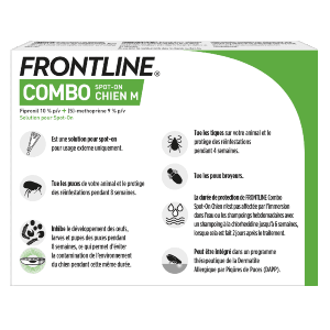 Frontline Combo M - Anti-puces chien - de 10 à 20 kg - 3 pipettes - BOEHRINGER INGELHEIM 2