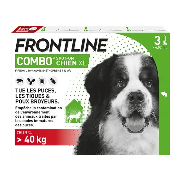 Frontline Combo - Κατά των ψύλλων - XL - + 40 kg - 4 πιπέτες - BOEHRINGER INGELHEIM