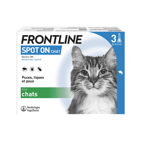 Frontline Spot On Chat - Anti-vlooien voor katten - 3 pipetten - BOEHRINGER INGELHEIM