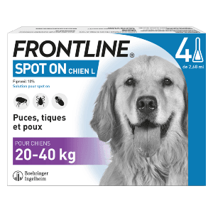 Frontline Spot On L - Anti-puces chien - de 20 à 40 kg - 3 pipettes - BOEHRINGER INGELHEIM