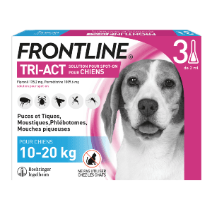 Frontline - Tri-Act M - de 10 à 20 kg - Anti-puces - 3 Pipettes - BOEHRINGER INGELHEIM
