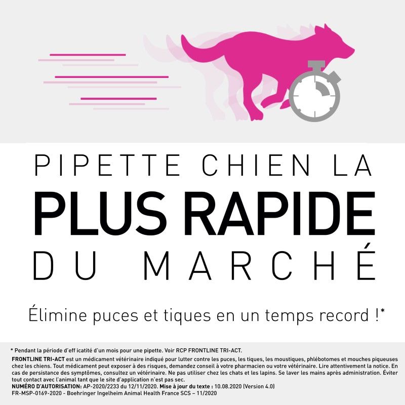Frontline - Tri-Act M - de 10 à 20 kg - Anti-puces - 3 Pipettes - BOEHRINGER INGELHEIM 6