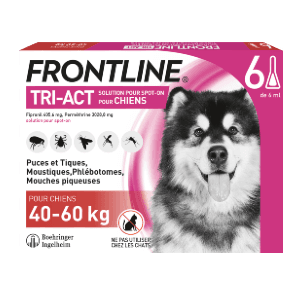 Frontline - Tri-Act XL - de 40 à 60 kg - Anti-puces - 6 Pipettes - BOEHRINGER INGELHEIM