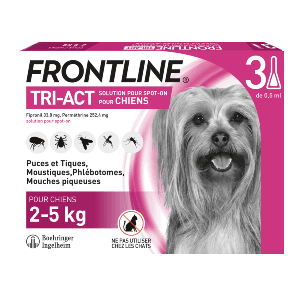 Frontline - Tri-Act XS - de 2 à 5 kg - Anti-puces - 3 Pipettes - BOEHRINGER INGELHEIM